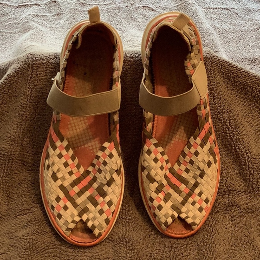 CASUAL STRETCH WEAVE FABRIC SLIP ON SHOES